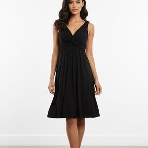 Merona Black V-Neck Midi Dress
